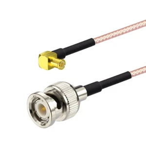 MCX Male right angle to BNC Male RF Pigtail Cable Jumper 24" RG316 60cm Wireless - Picture 1 of 3
