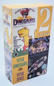 VITSIE VIDEO SITTER DINOSAURS & SPACE New VHS 2 Tape Set Music Videos For Kids - Picture 1 of 6
