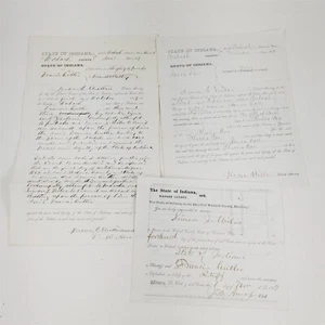 3 documentos judiciales antiguos de 1860 Indiana Wabash tratando de provocar cerveza menor - Imagen 1 de 7