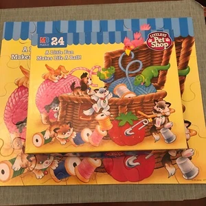 Vintage 1993 LITTLEST PET SHOP A Little Fun Makes Life A Ball Jigsaw Puzzle 24pc - Picture 1 of 13
