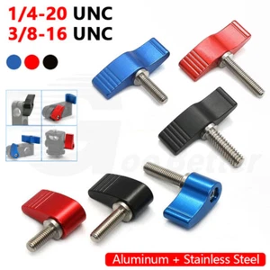 1/4 3/8 UNC Metal Adjustable Clamping Thumb Screw Wing Knob Lever Hand Grip Bolt - Picture 1 of 38