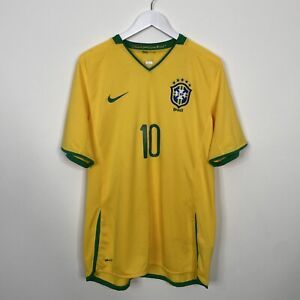 Brazil football shirt size L Ronaldinho R10 2008 home shirt Nike 