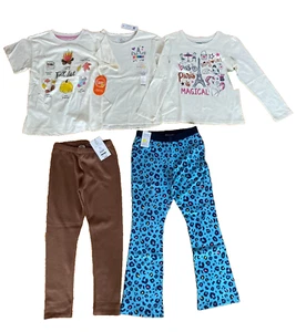 NEW GIRL7-8 & 8 Fall Winter clothes flare pants cozy leggings graphic tee - Picture 1 of 18