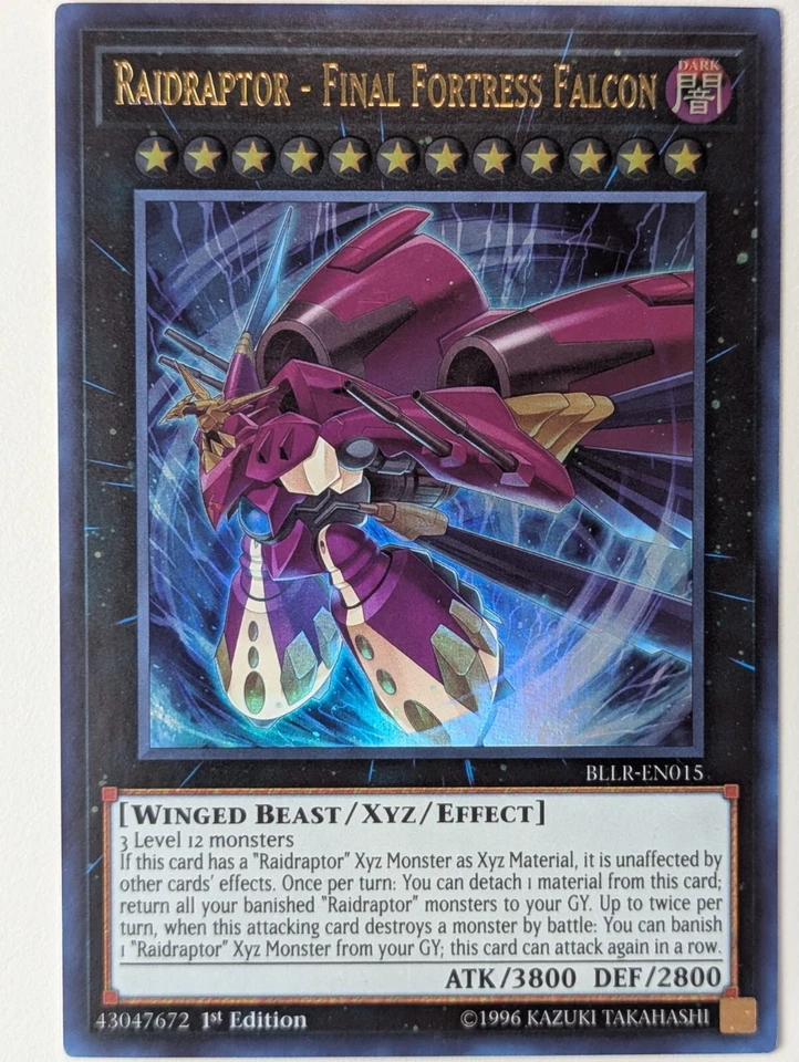 Überfallraptor - Finaler Festungsfalke BLLR-EN015 Ultra Rare EN NM YUGIOH - Bild 1 von 1