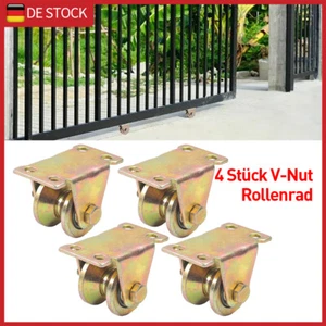 4x U-Nut Rollenrad Umlenkrolle Mit 2 Kugellager, Seilrolle Für Seile Stahlseil - Bild 1 von 10