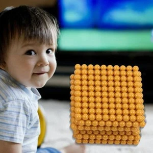 Children Golden Montessori Math Beads Materials Decimal Game Manipulative - Picture 1 of 7