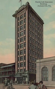 Florida Life Insurance Building Jacksonville Florida Postcard - Picture 1 of 2