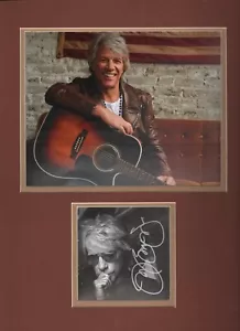 JON BON JOVI autograph. Signed 2020 CD cover. Custom matted. LIVIN' ON A PRAYER - Picture 1 of 2
