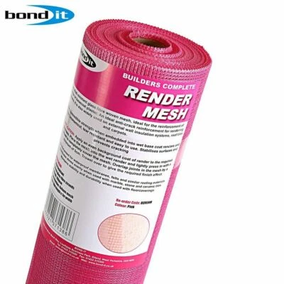 RENDER MESH FIBERGLASS 160G/M2 50M2 REINFORCING PLASTER PINK BOND IT