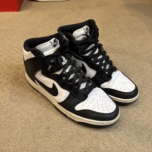 Nike Dunk High Black White Panda Größe 12 Gebraucht DD1399-105 - Bild 1 von 8