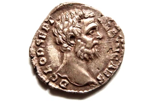 CLODIUS ALBINUS - As Caesar,  A.D.193-95 - Silver Denarius.  Rev-Aesculapius L - Picture 1 of 2