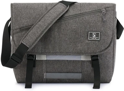 OIWAS Messenger Bag for Men, 15.6 Inch Laptop Crossbody Bags Inch, Grey  - Image 1 of 4