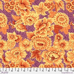 KAFFE FASSETT FLORAL CON LUNARES CIRUELA GP02 1/2 yarda edición original - Imagen 1 de 1