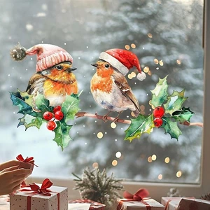 Weihnachtsvögel Fensteraufkleber Zubehör für Die Heimdekoration Dekorative - Picture 1 of 6