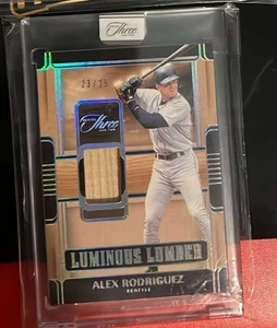 2025 Panini Three and Two Alex Rodriguez BAT CARD #23/25 LUMINOUS LUMBER - Picture 1 of 1