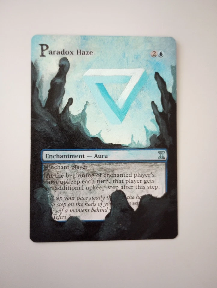 Paradox haze mtg Hand Painted Alter Magic the Gathering TCG Time Spiral - Image 1 of 1
