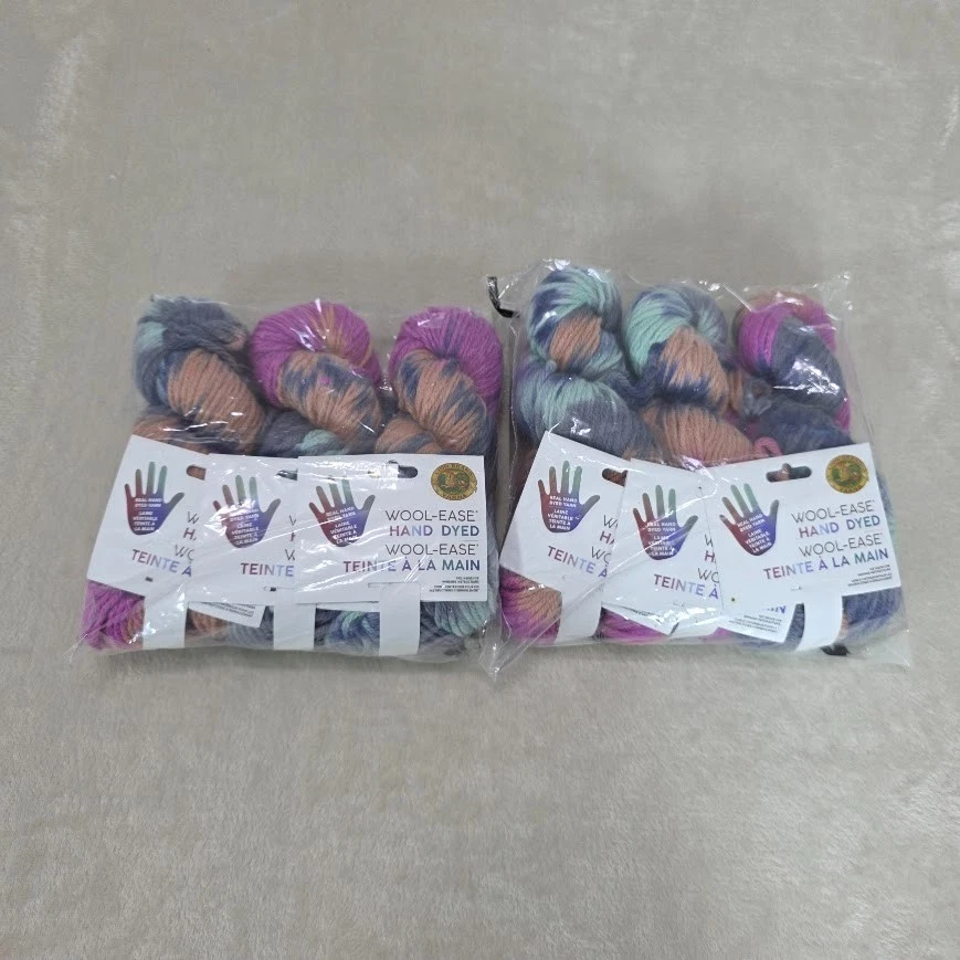 Lion BRAND Yarn Wool-ease Hand Dyed Lavender Honey 023032034676