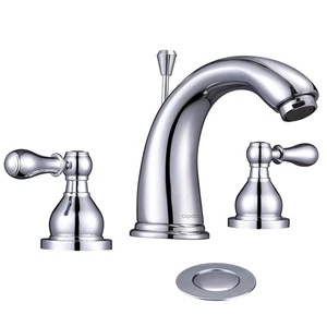 Aquaterior Bathroom Widespread Faucet for Sink Basin Bathtub Chrome AQT0088 - Picture 1 of 10