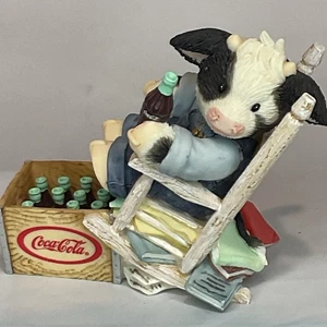 Mary's Moo Moos "Siediti a lungo, ridi spesso, bevi Coca-Cola" Enesco Coca-cola Vintage - Foto 1 di 6