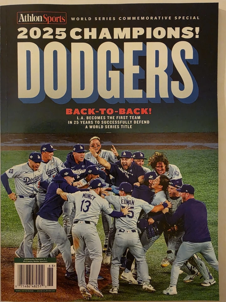 ATHLON SPORTS WORLD SERIES COMMEMORATIVE SPECIAL 2025 CHAMPIONS! DODGERS BACK TO — 第 1/2 张图片