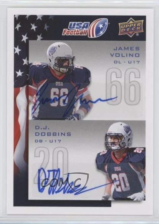 2014 Upper Deck USA Football Auto James Volino DJ Dobbins #121 Auto - Image 1 of 2