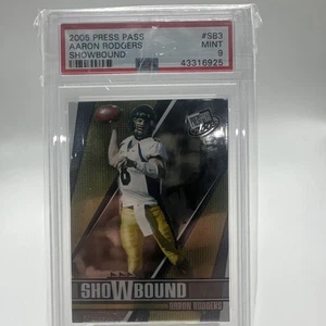 Pop5 2005 Press Pass AARON RODGERS Rookie Card RC SHOWBOUND #SB3 PSA 9 GEM MINT - Picture 1 of 2