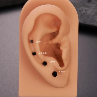 G23 Titanium Stud 20G 18G 16G Helix Cartilage Lobe Daith Nose Lip Piercing - Image 1 of 4