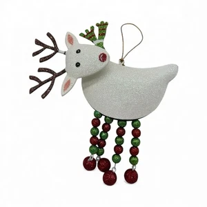 Pier 1 Reno Adorno de Navidad Brillo Multicolor Metal Piernas Colgantes 6” - Imagen 1 de 5