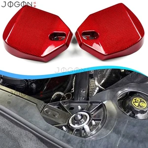 Red Carbon Engine Tower Shock Cover For Corvette C8 Stingray Coupe Z51 E-Ray 20+ - Picture 1 of 13