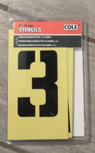 3" Cole Stencils Numerals, $ and Cent Symbols - Picture 1 of 2