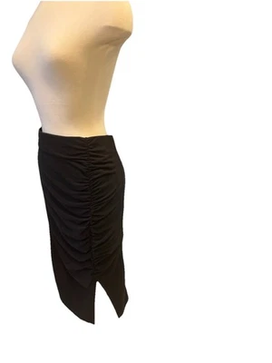 Women's Black Nine West Cotton Pencil Skirt With Rouged Slit Sz M - Image 1 of 4