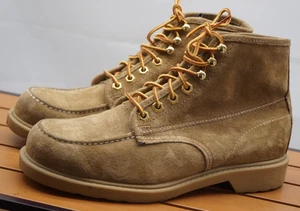 SELTEN VTG WOLVERINE WILDLEDER SCHWEINSFELL weiche Zehenpartie STIEFEL Größe 8,5 (EEE) Weite - Bild 1 von 13