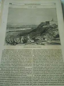 Le Mont Carmel en Syrie 1843 Gravure Print Article - Foto 1 di 1
