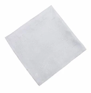Schnee Kristall Weiß/Silber Weihnachten Bestickt Serviette - 45cm x 45cm - Bild 1 von 1