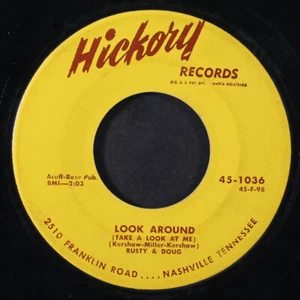 RUSTY & DOUG KERSHAW: look around / can i be dreaming HICKORY 7" Single 45 RPM - Picture 1 of 2