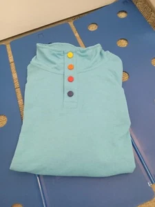 Aldi Turquoise Teal Blue Pullover Medium Gear Capsule Collection Rainbow New - Picture 1 of 19