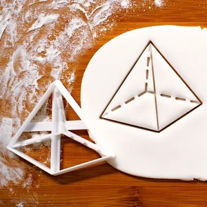 Pyramid cookie cutter | mathematics geometry 3D shape geometric math biscuit - Picture 1 of 4