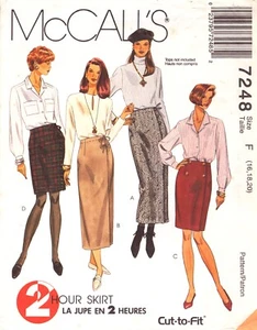Falda envolvente McCall's 7248~Misses en 2 longitudes: falda envolvente de cintura alta-16-18-20 - Imagen 1 de 4
