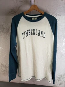 TIMBERLAND Mens Large Slim Fit Long Sleeve Waffle-Knit Shirt Comfy - Picture 1 of 7