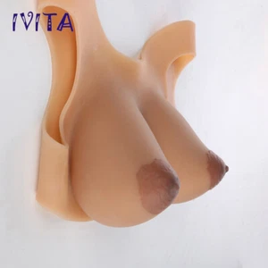 IVITA 6XL 2000g New Design Realistic Full Silicone Breast Forms For Drag Queens - Picture 1 of 8