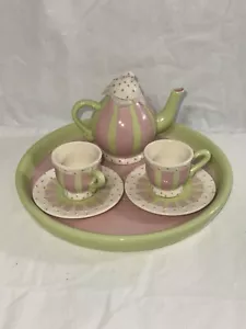 Margaux's Porcelain Play Tea Set - 2005 - ORIGINAL BOX - ADORABLE SET - NEW! - Picture 1 of 7