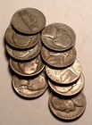 10 Silver Jefferson War Nickels