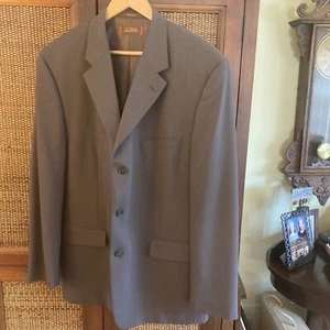 Tasso Elba Men's Brown Wool Blazer, 44R, 3 Button, Great Looking Coat - Picture 1 of 12