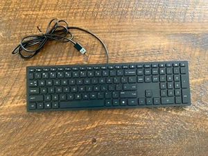 HP Lifestyle TPC-P001K Wired USB Black Keyboard Cleaned and Tested 928922-001 - Picture 1 of 5