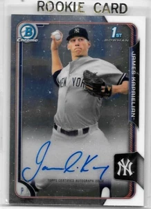 AUTÓGRAFO JAMES KAPRIELIAN 2015 BOWMAN CROMADO CERTIFICADO NOVATO - YANQUIS DE NAVIDAD - Imagen 1 de 1