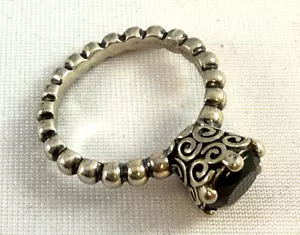 Anillo ALE PANDORA Plata Esterlina Vientos Secretos Espinela Negra Retirado 190851ME Talla 6 - Imagen 1 de 11