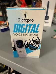 Dictopro X100 Digital Voice Activated Recorder - Weiß Ladegerät und USB enthalten - Bild 1 von 9