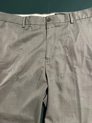Men’s Greg Norman Golf Shorts Sz 38 Performance Flat Front Plaid Gray 9.5” - Image 1 of 4