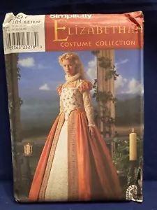 Elizabethan Renaissance Gown Pattern Simplicity 8881 Cartridge pleats 6-12 UCFF - Picture 1 of 3