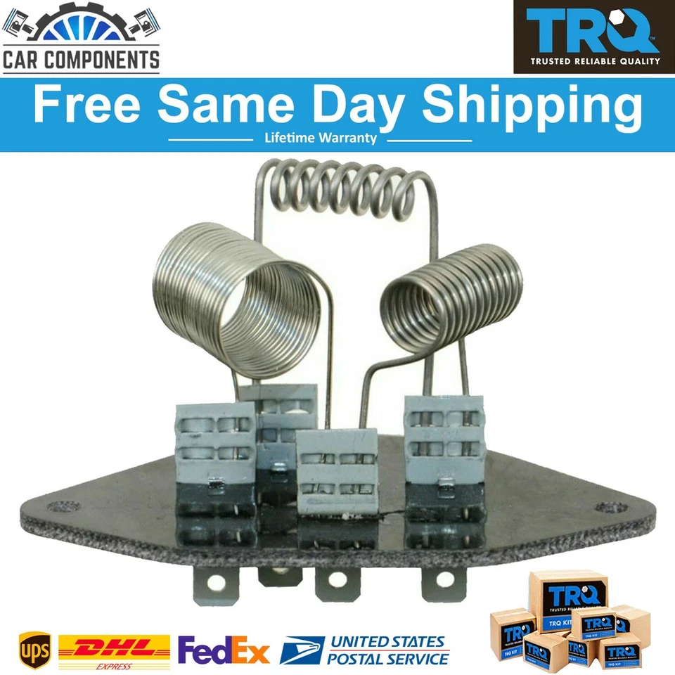 Резистор двигателя вентилятора TRQ для старых моделей Chevy GMC Buick Cadillac Pontiac 1977-1994 годов выпуска - Изображение 1 из 4